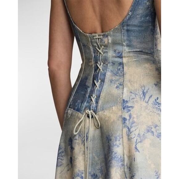 Ralph Lauren  collection Tarian Denim Sleeveless Day dress US10 - Picture 2 of 8